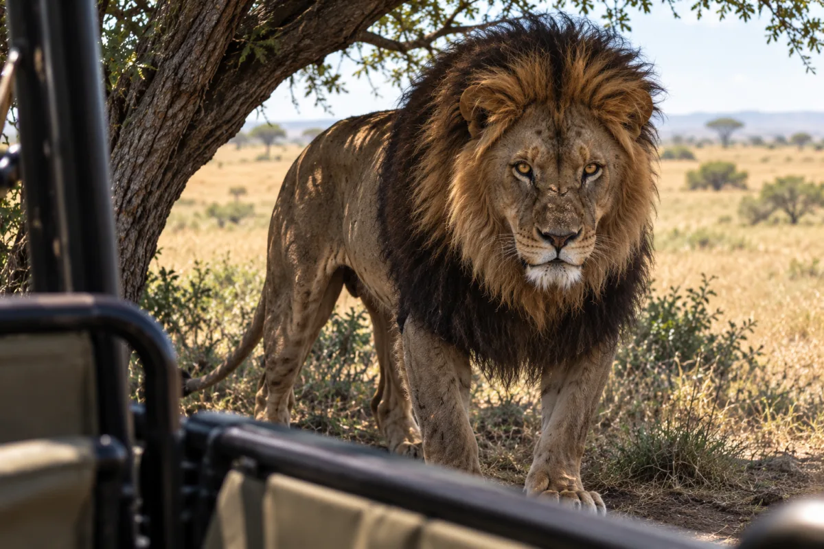 Tourists Scream As Lion Pursues Jeep—The Truth Behind Its Attack Had Everyone Shivering