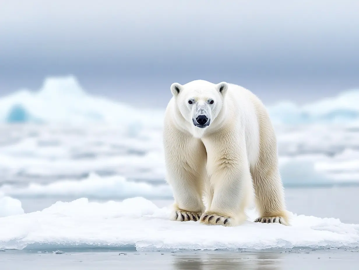 Un ours polaire tente d'attirer l'attention d'un navire de pêche. Lorsque l'équipage comprend pourquoi, il fait descendre un navire de sauvetage