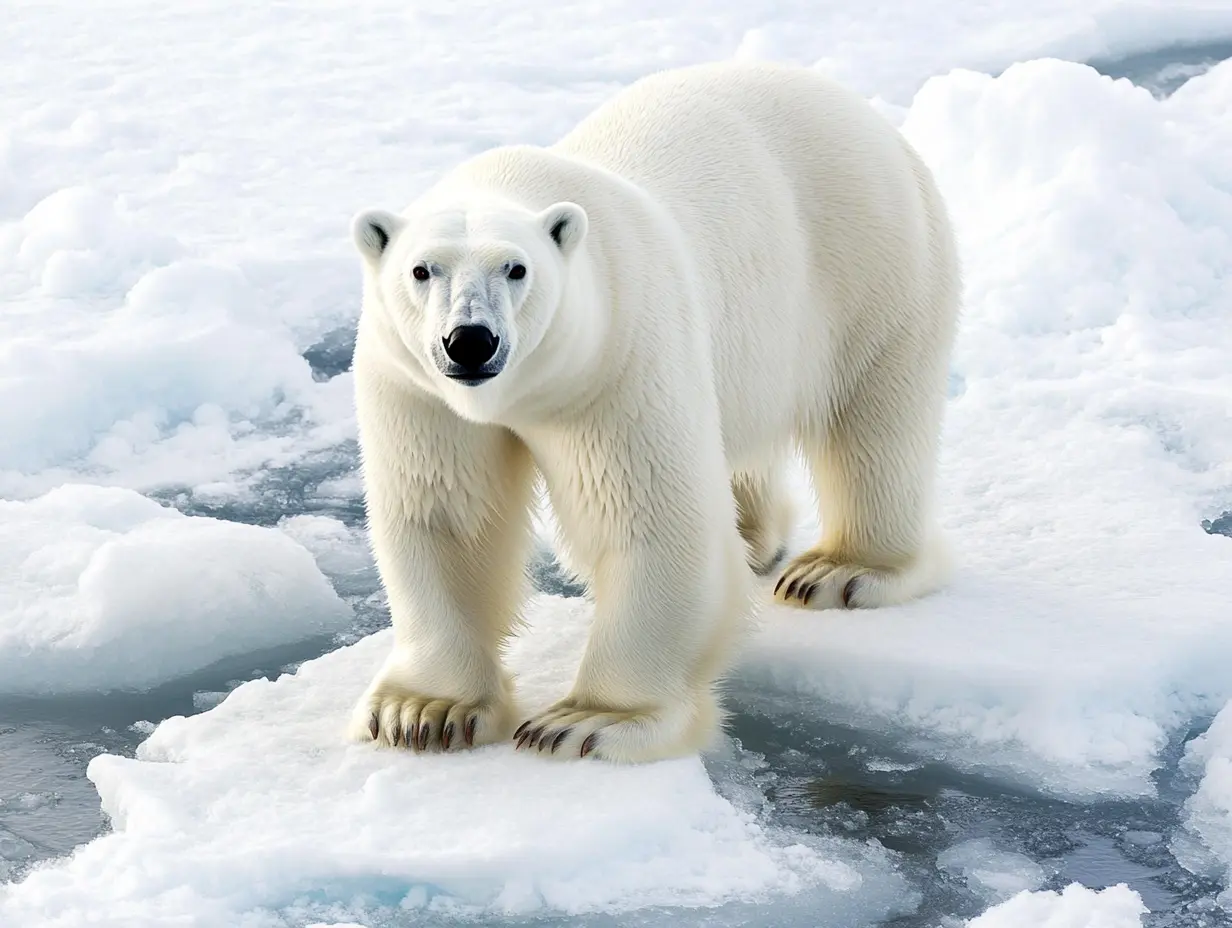 Un ours polaire tente d'attirer l'attention d'un navire de pêche. Lorsque l'équipage comprend pourquoi, il fait descendre un navire de sauvetage