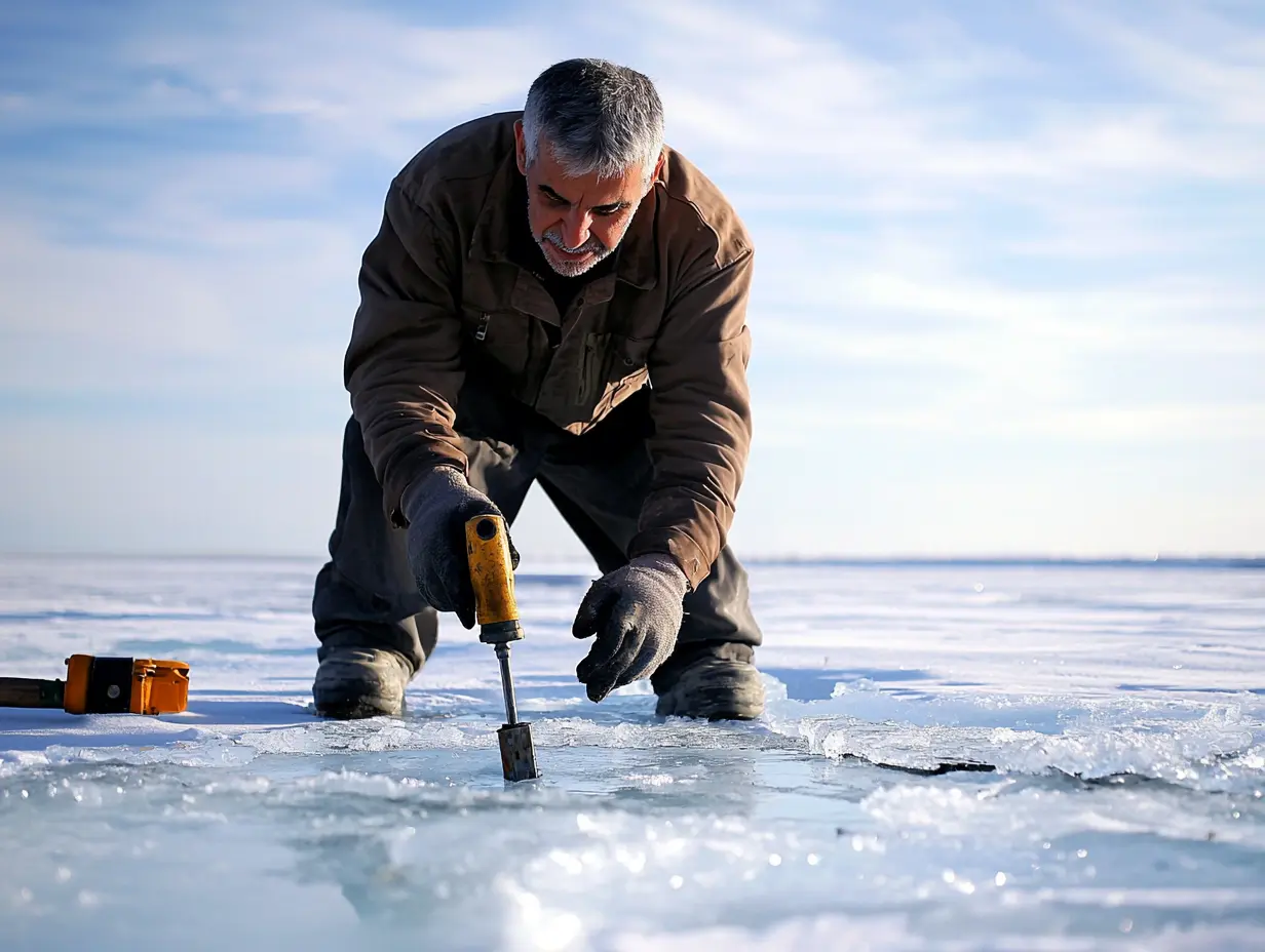Il se croyait seul sur la glace, jusqu'à ce qu'un ours polaire géant apparaisse