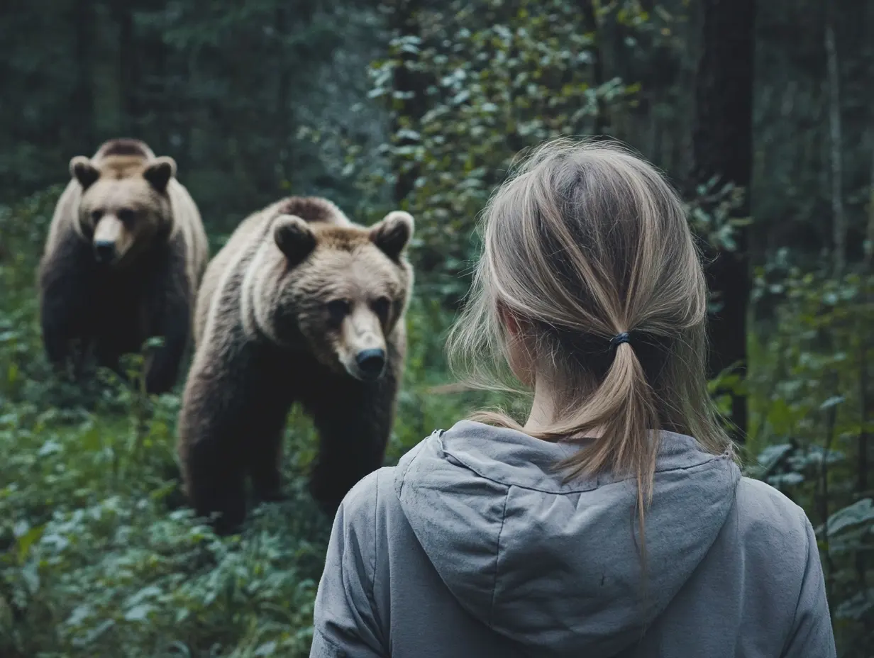 Deux ours l'ont conduite dans la forêt et ce qu'elle a découvert a été dévastateur