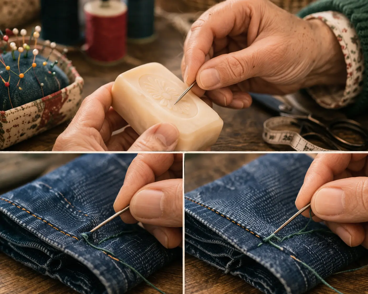 Cette couturière jure de garder un pain de savon dans sa trousse de couture - voici pourquoi