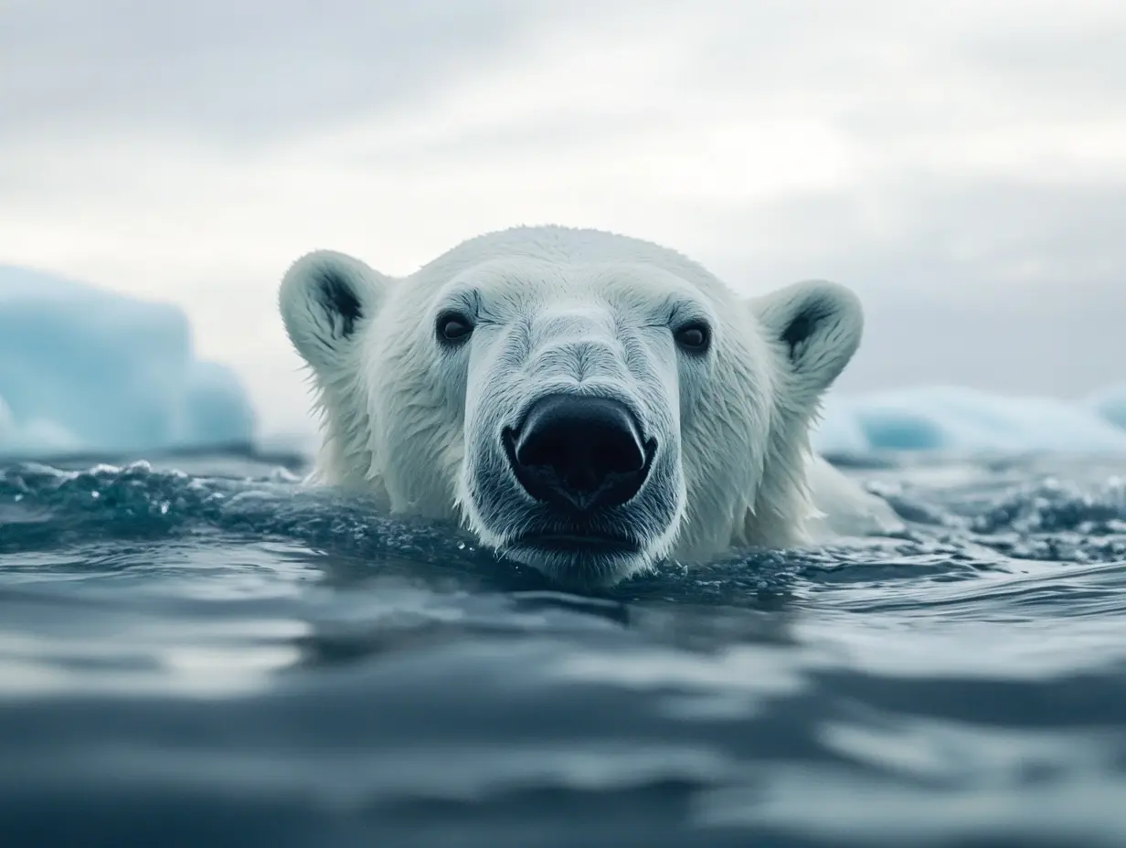 Un ours polaire tente d'attirer l'attention d'un navire de pêche. Lorsque l'équipage comprend pourquoi, il fait descendre un navire de sauvetage