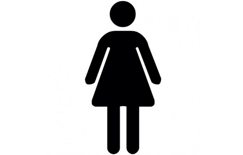 Did you think the girl on the bathroom door was wearing a dress? You were wrong!