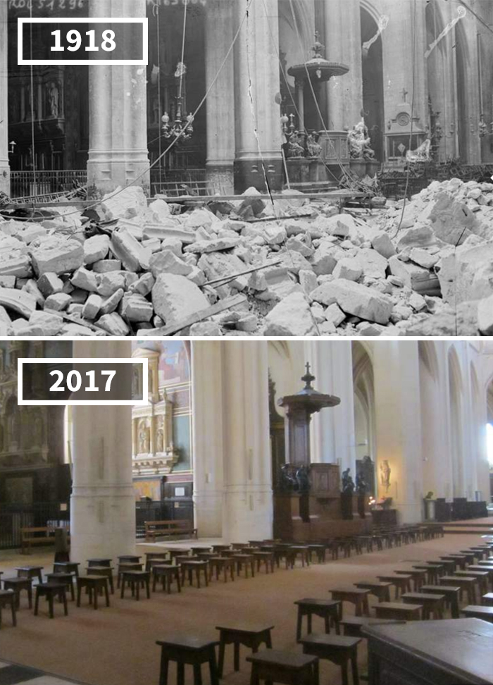 These photo's were taken 100 years apart and it's crazy how much the world has changed!