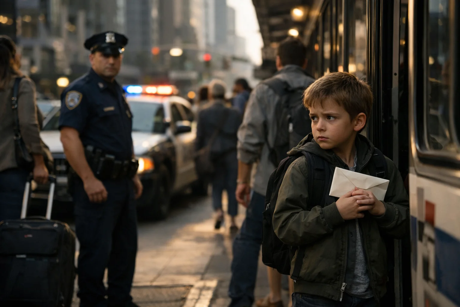 Cop Secretly Follows Lost Boy, Then He Bursts Into Tears When He Sees…