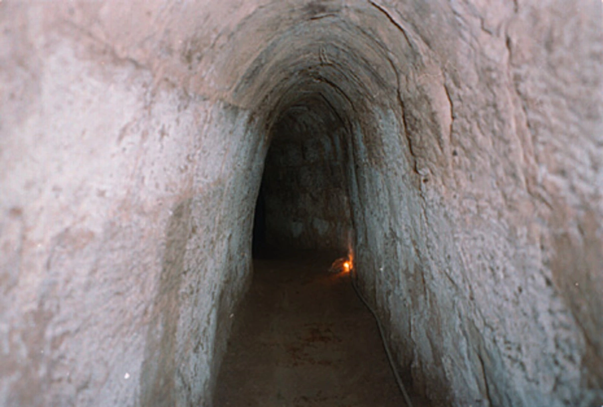 Inside the Cu Chi Tunnels in Viet Nam. Infamous and effective during the war, the tunnels are now a popular tourist attraction.