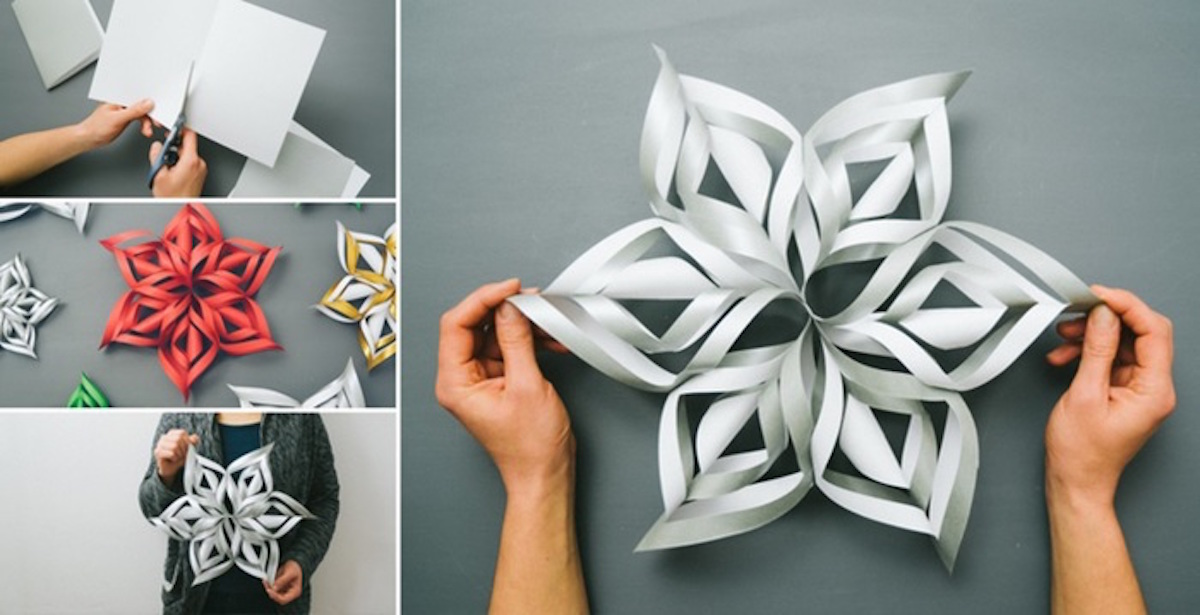 Wow, these beautiful 3D snow flakes are super easy to make! Perfect for Christmas!