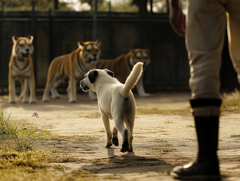 Dog Raises 3 Tiger Cubs – Years Later, Zookeeper Bursts Into Tears When Tiger Does The Unexpected