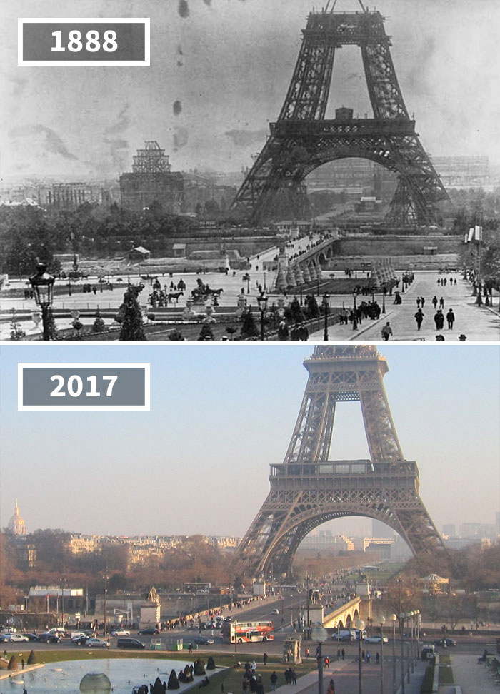 These photo's were taken 100 years apart and it's crazy how much the world has changed!