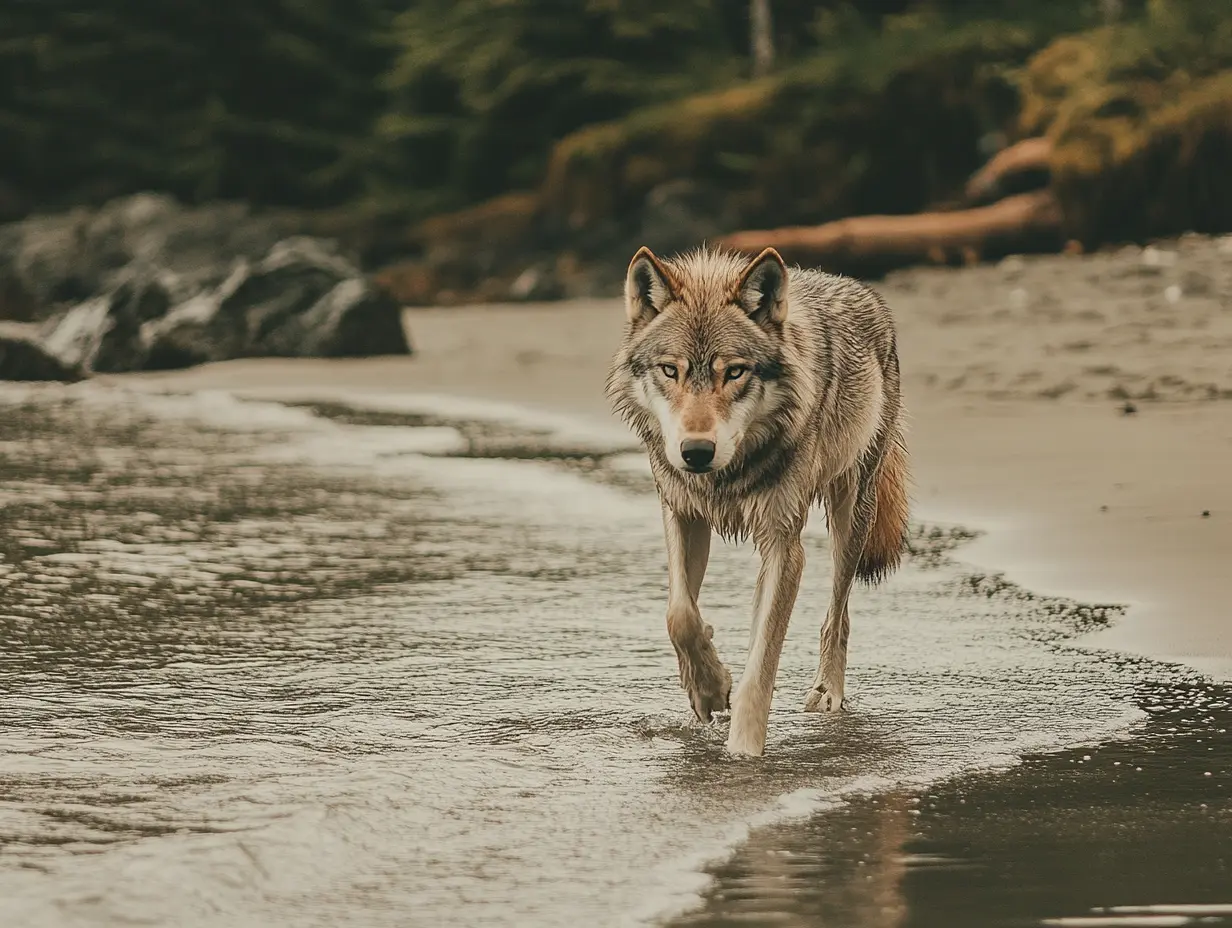 Woman Follows Wolf into the Sea After It Approaches Her on the Beach—What She Found Broke Her Heart