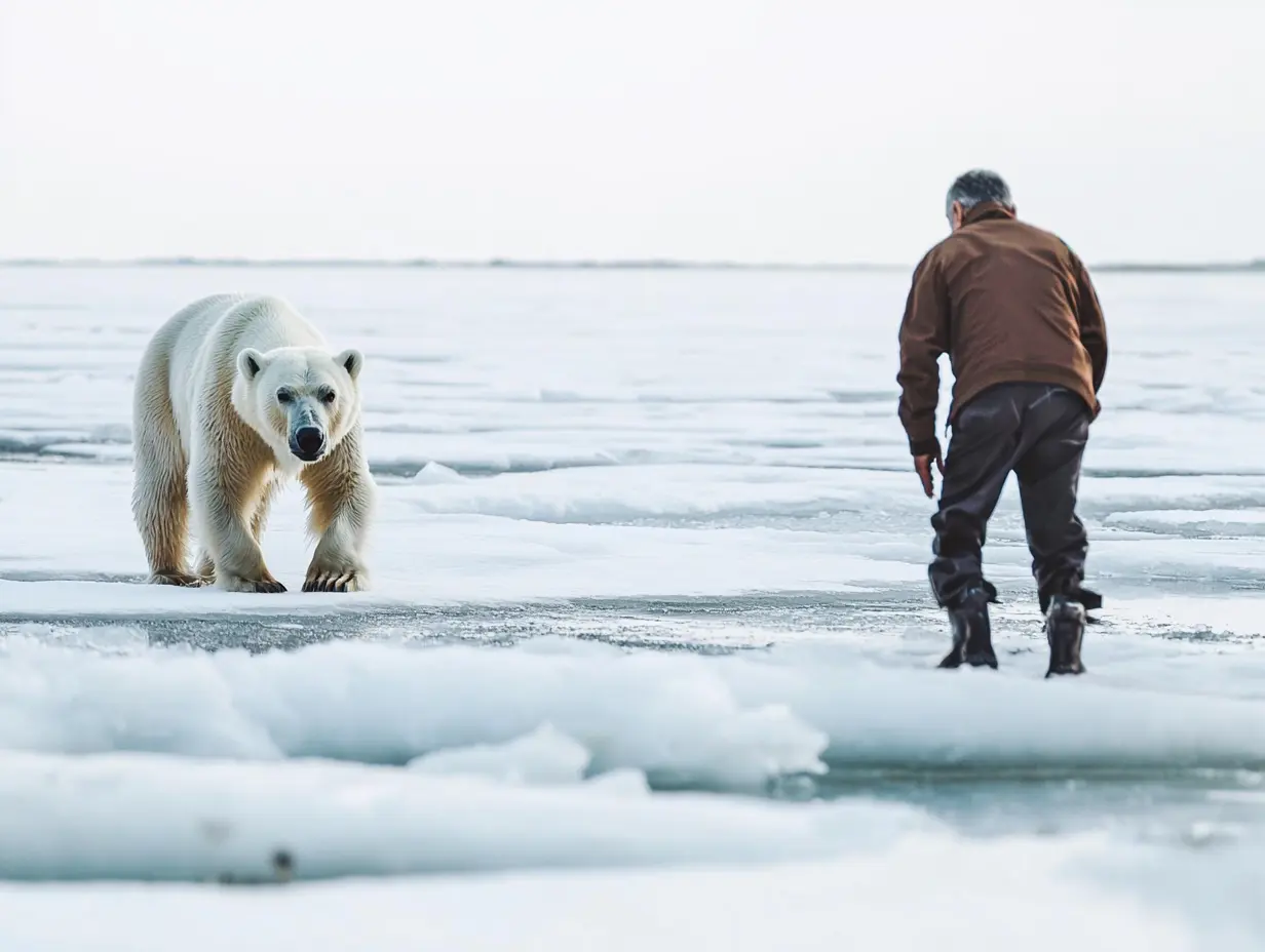 He Thought He Was Alone on the Ice—Until a Giant Polar Bear Appeared