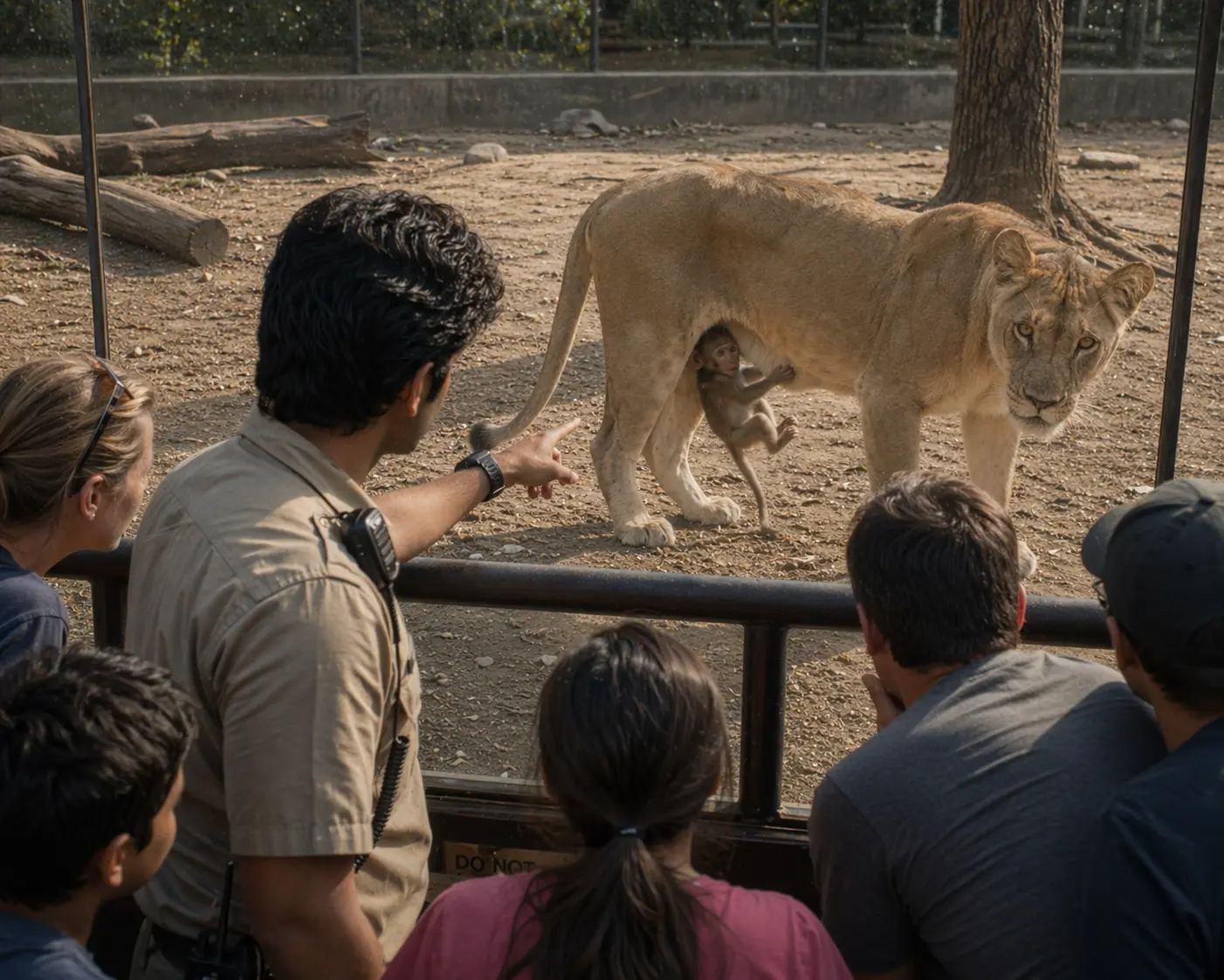 This Baby Monkey Fell Into a Lion Enclosure—What Happened Next Had Everyone Holding Their Breath