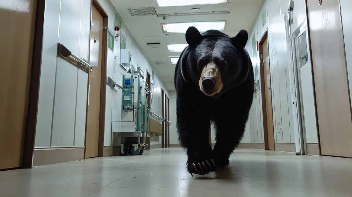Bear Breaks Into Hospital - Nurse Brought to Tears by What It Carries in Its Mouth