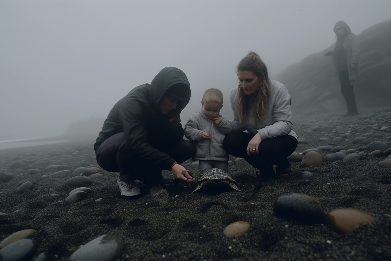 Dying baby turtle saved by family in Ireland