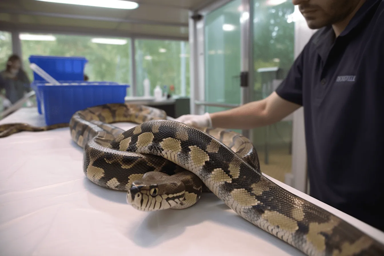 Woman Allowed Baby To  Sleep With Her Pet Python Every Night, When The Vet Found Out He Paled.