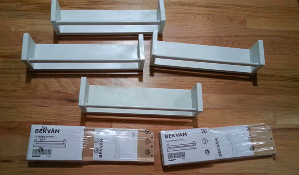 This IKEA spice rack only costs 4 dollars, and just look at what you can do with it!