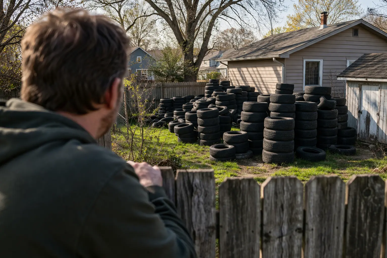 Everyone Mocked Him for Filling His Yard With Tires — Then They Found Out Why