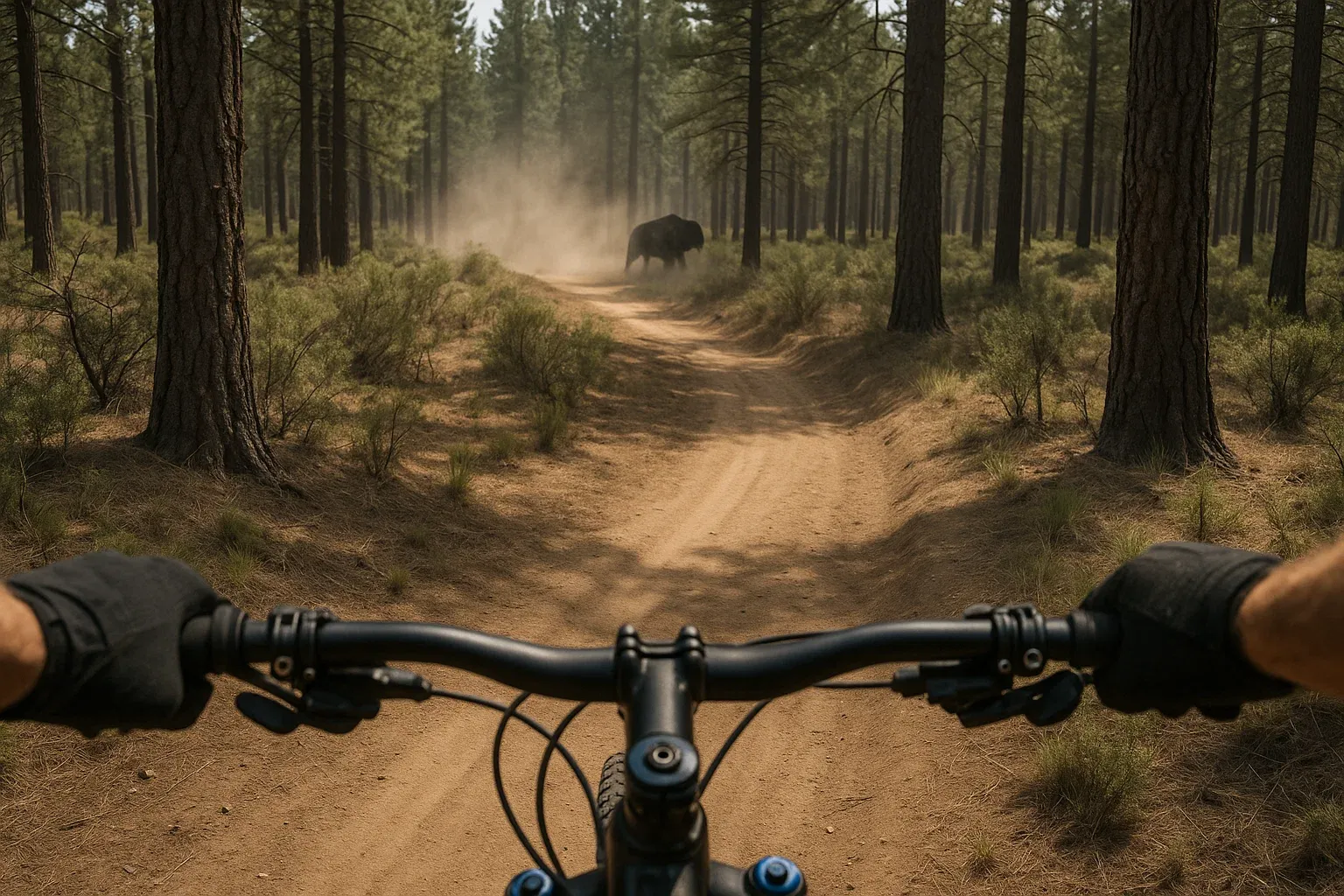Helmet Cam Captures Biker’s Escape From “Charging Beast” in Mountains