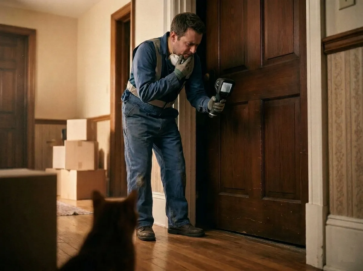 Cat Kept Looking At The Basement Door in Their New House - They Thought It Was Mice, But The Truth Was Worse…