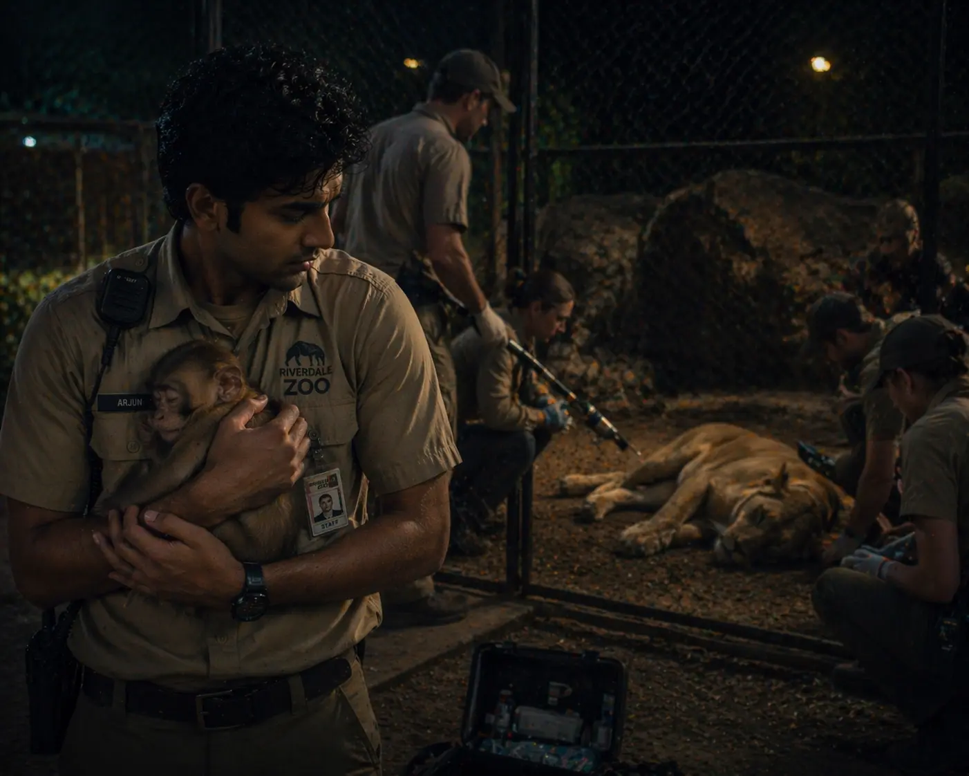 This Baby Monkey Fell Into a Lion Enclosure—What Happened Next Had Everyone Holding Their Breath