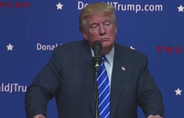 Awkward: Donald Trump doesn't know what the American flag looks like