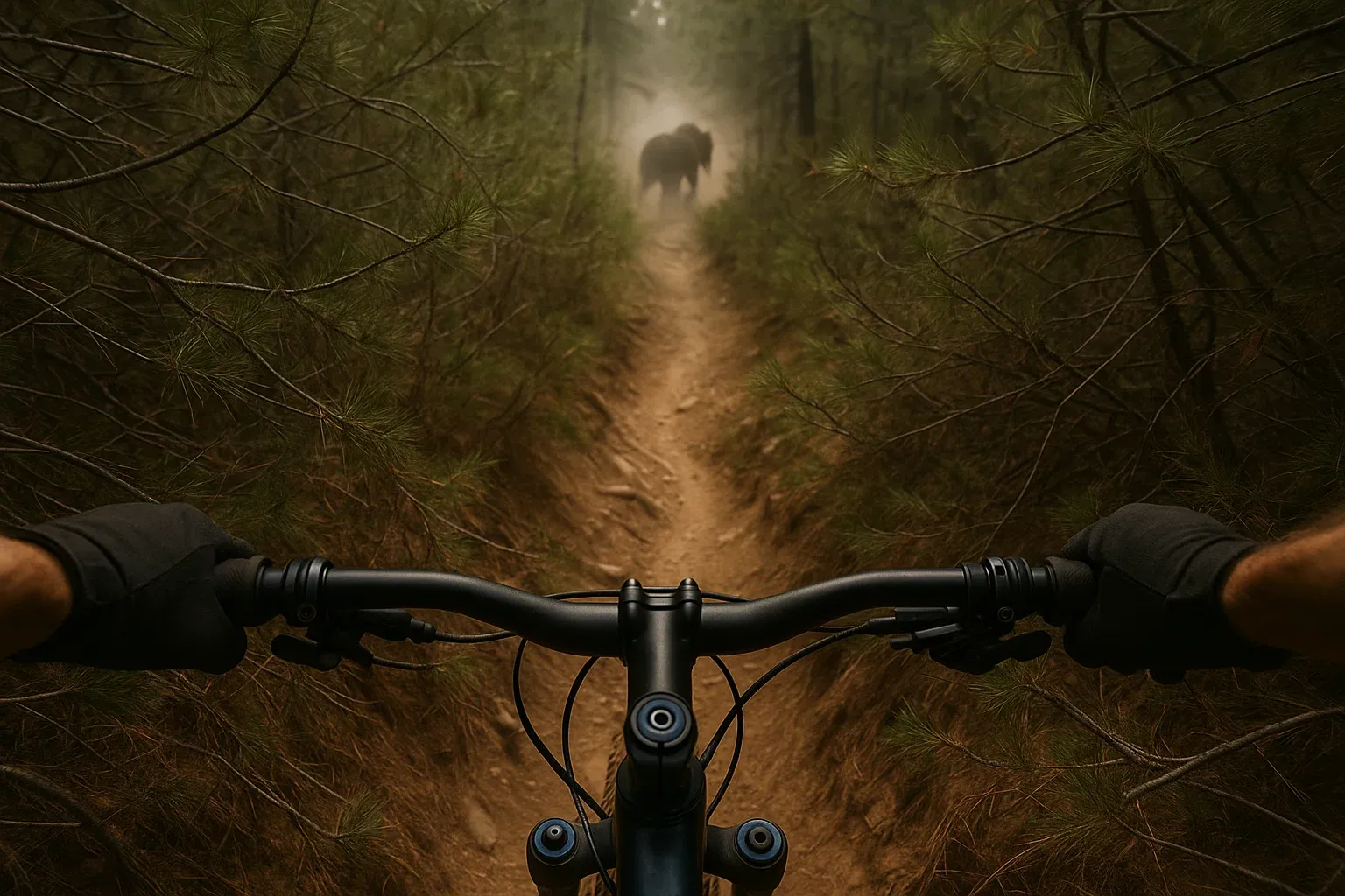 Helmet Cam Captures Biker’s Escape From “Charging Beast” in Mountains