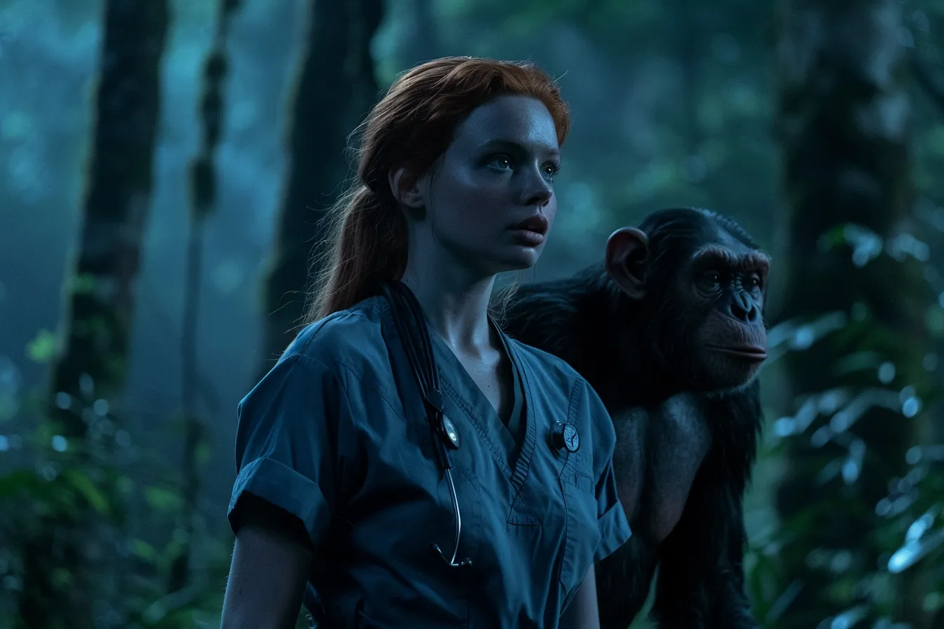 Chimp Breaks Into Hospital - Nurse Brought to Tears by What It Carries in Its Arms