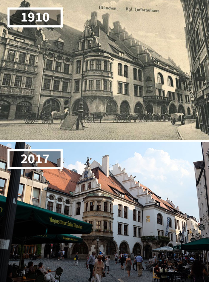 These photo's were taken 100 years apart and it's crazy how much the world has changed!