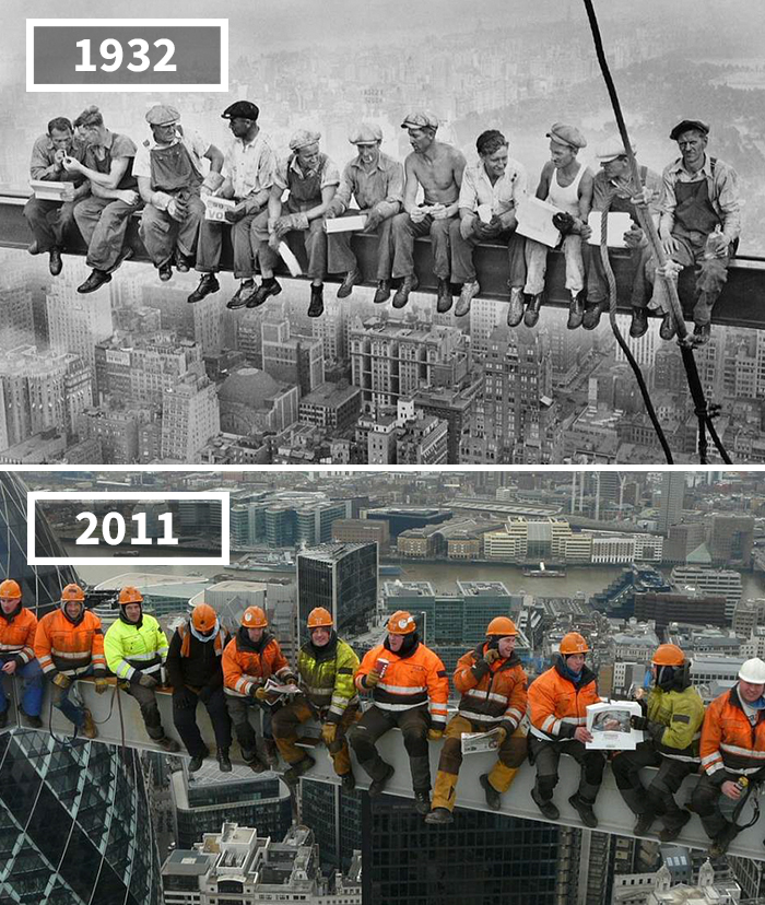 These photo's were taken 100 years apart and it's crazy how much the world has changed!