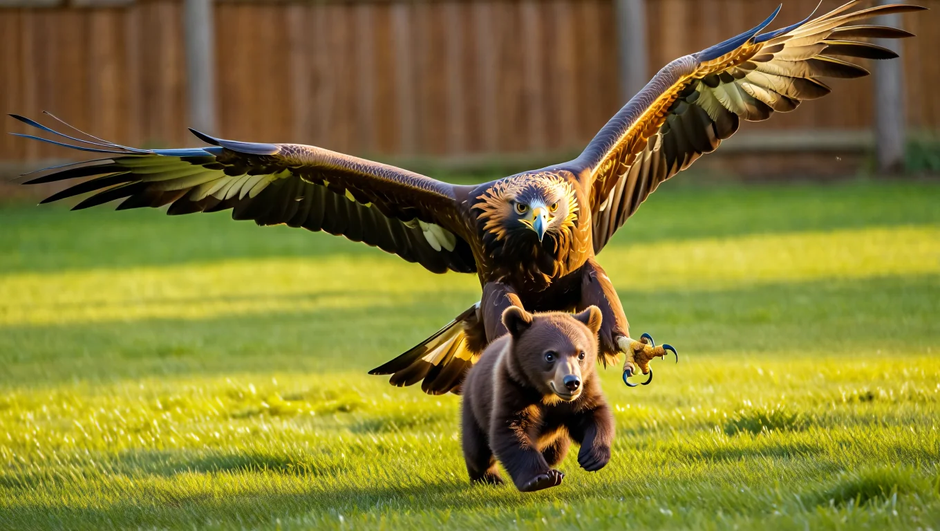 Eagle Snatches Bear Cub from Yard – What the Neighbors Discover Will Blow Your Mind!