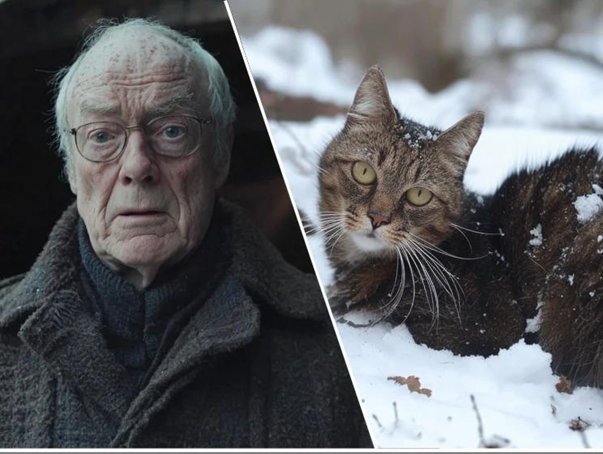 Cat Found Freezing in the Snow - But What It Was Hiding Under its Belly Will Leave You Stunned!