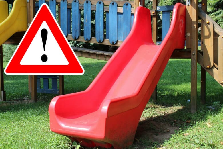 Parents beware: don’t let your children go off slides in hot weather