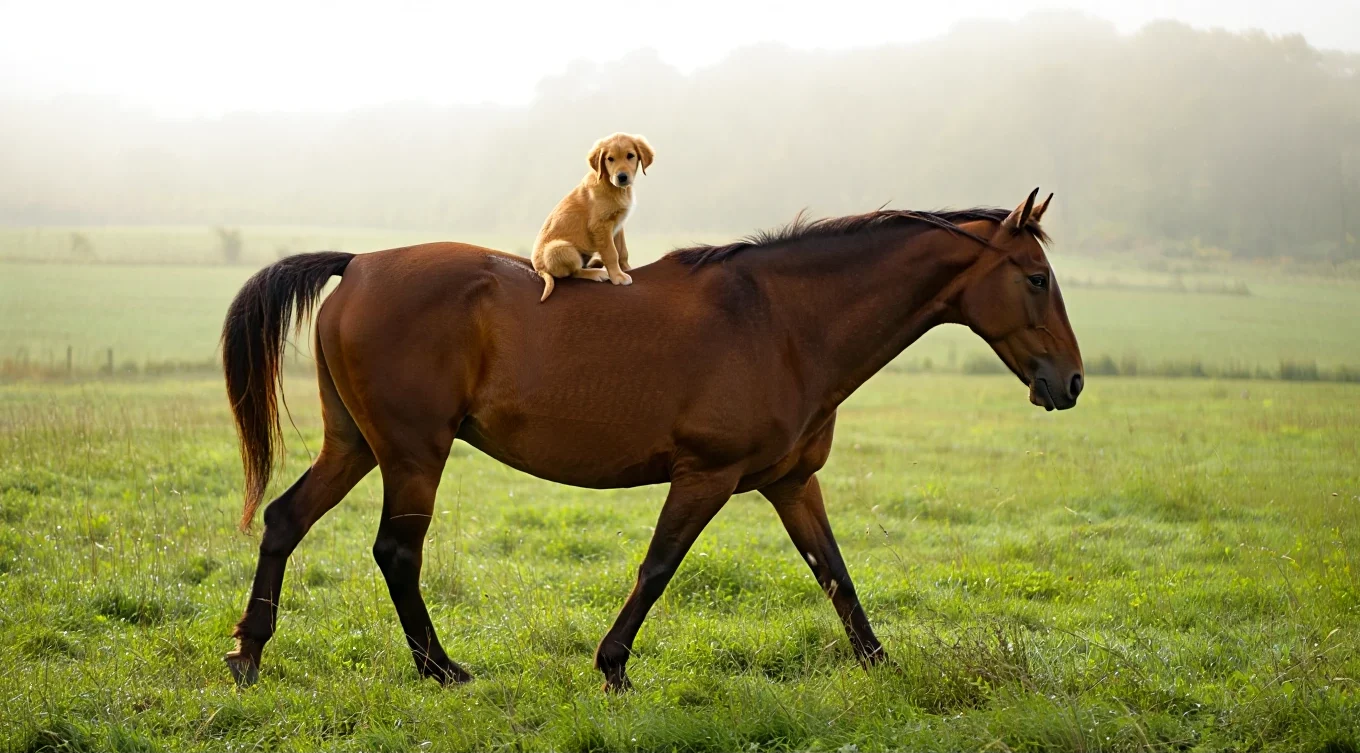 Horse Carries Off Puppy – What the Farmer Finds Later Will Blow Your Mind!