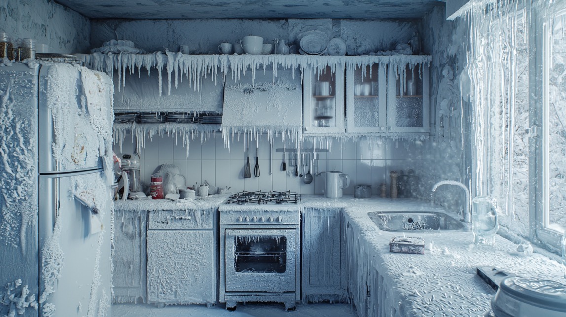 80-year-old lady forgot to close her windows during a snowstorm.