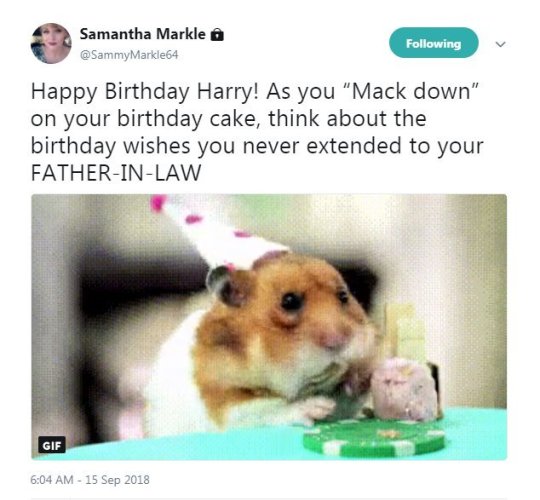 Prince Harry receives mean birthday message from Meghan Markle's sister