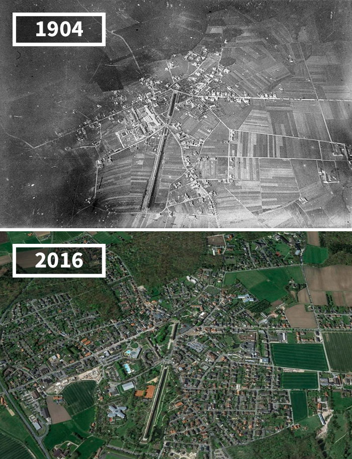 These photo's were taken 100 years apart and it's crazy how much the world has changed!