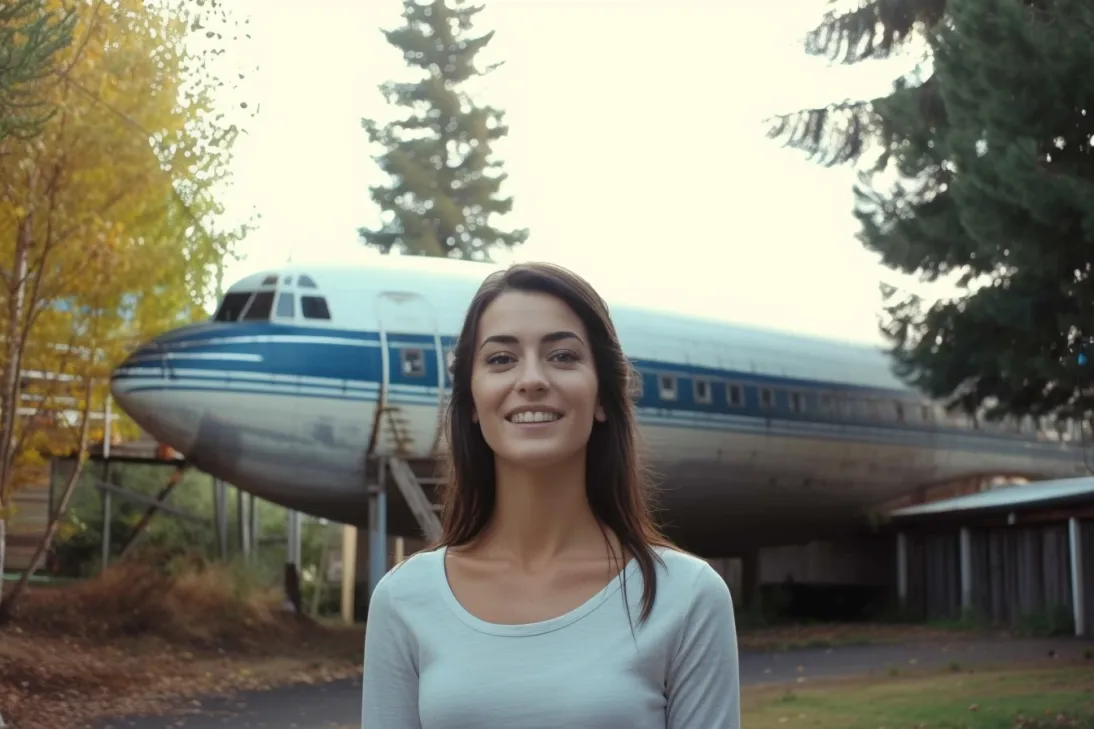 This woman turned an airplane into her home and the inside looks pretty special