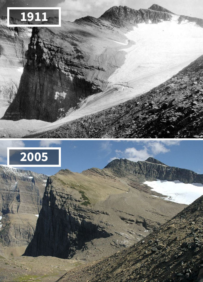 These photo's were taken 100 years apart and it's crazy how much the world has changed!