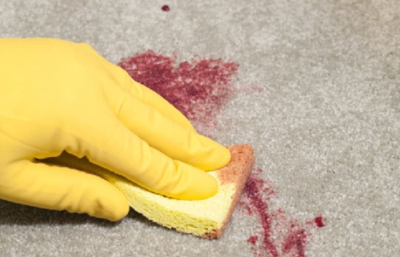Got a stain in your carpet? Get rid of it with this cheap and simple trick!