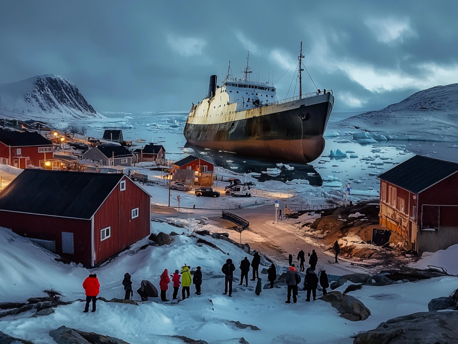 An Abandoned Ship Floats Dangerously Close to a Village – A Man Turns Pale When He Sees What’s On It