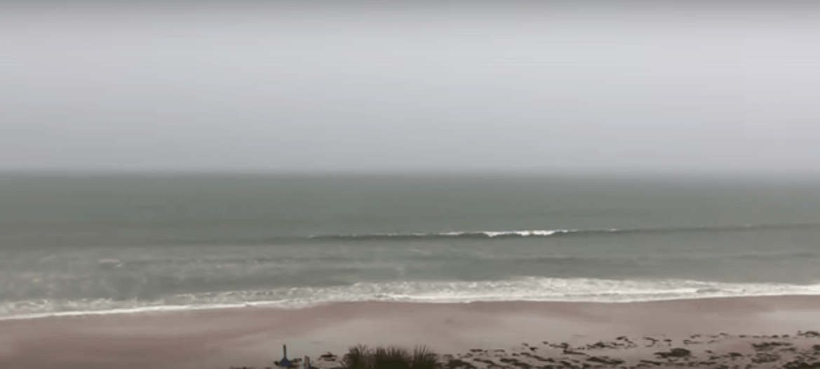 Look closely at the sea during this storm. It scared the living daylights out of this camera man! Very impressive!