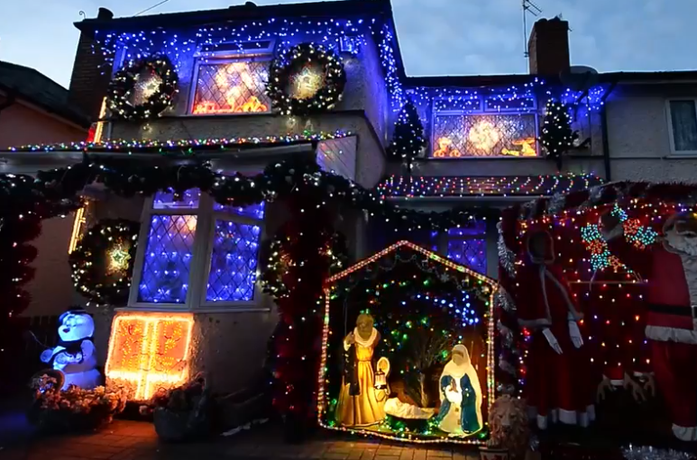 This Christmas-crazy couple already put up their decorations and there are over 10,000 lights!