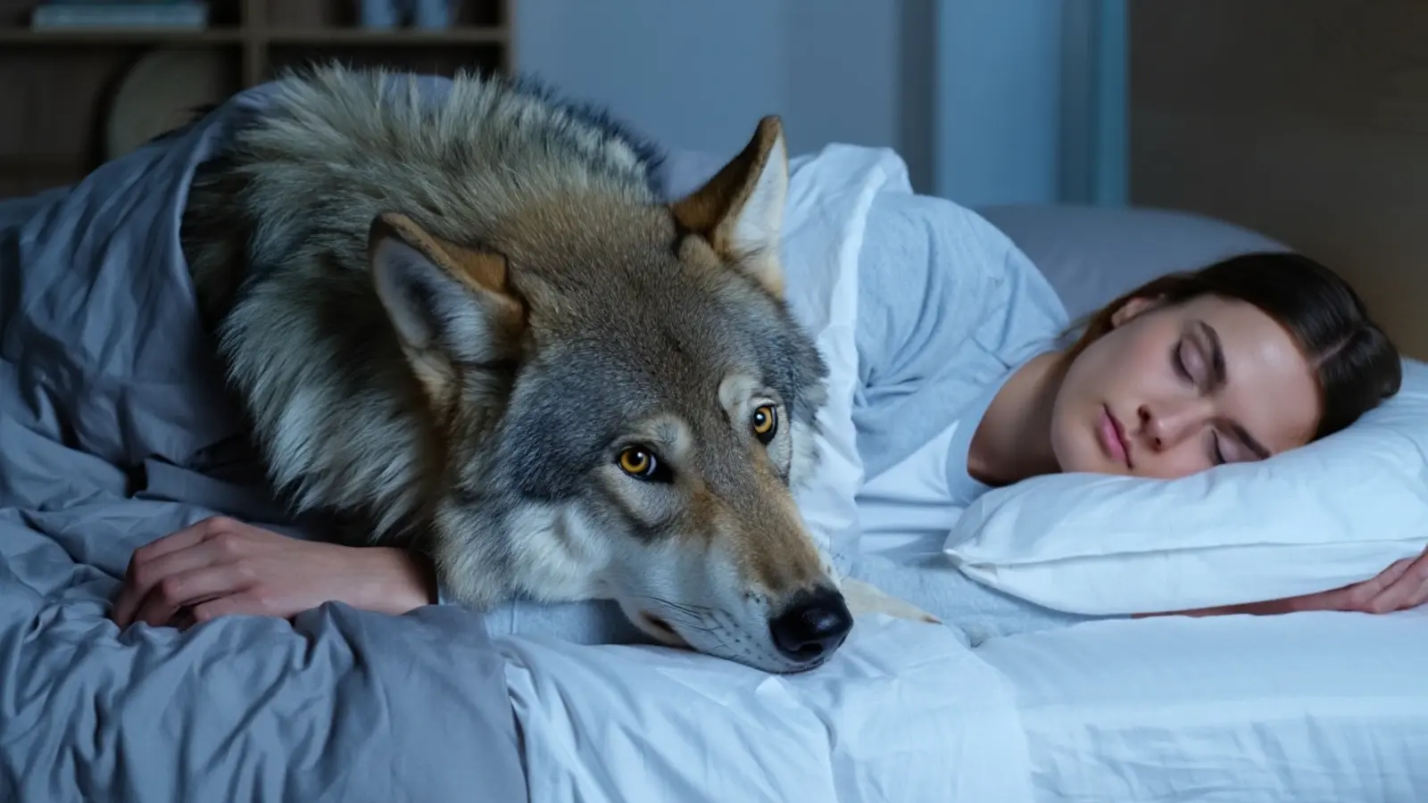 Woman Thought She Could Sleep Safely With Her Pet Wolf Every Night, Until The Vet Showed Her The Startling Truth