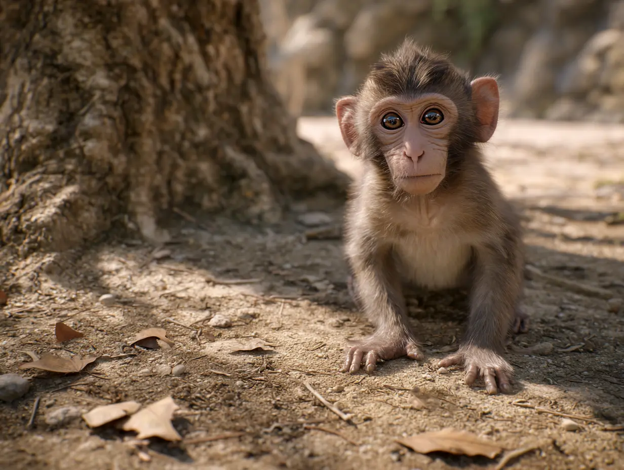 This Baby Monkey Fell Into a Lion Enclosure—What Happened Next Had Everyone Holding Their Breath