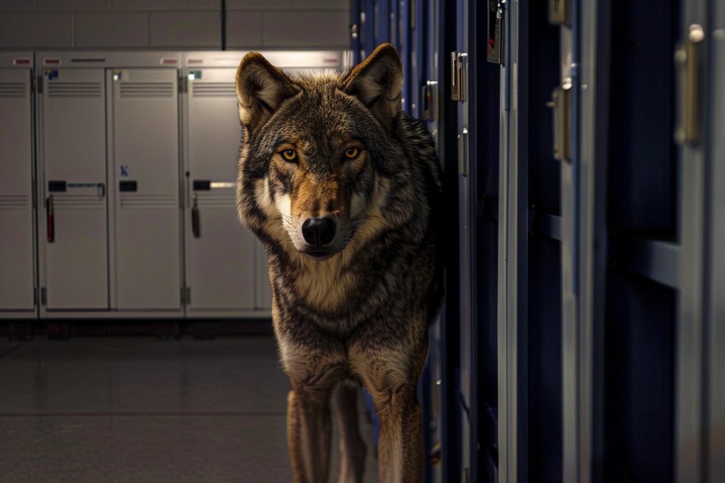 Wolf Breaks Into Elementary School – Teacher Brought to Tears by What It Carries in Its Mouth