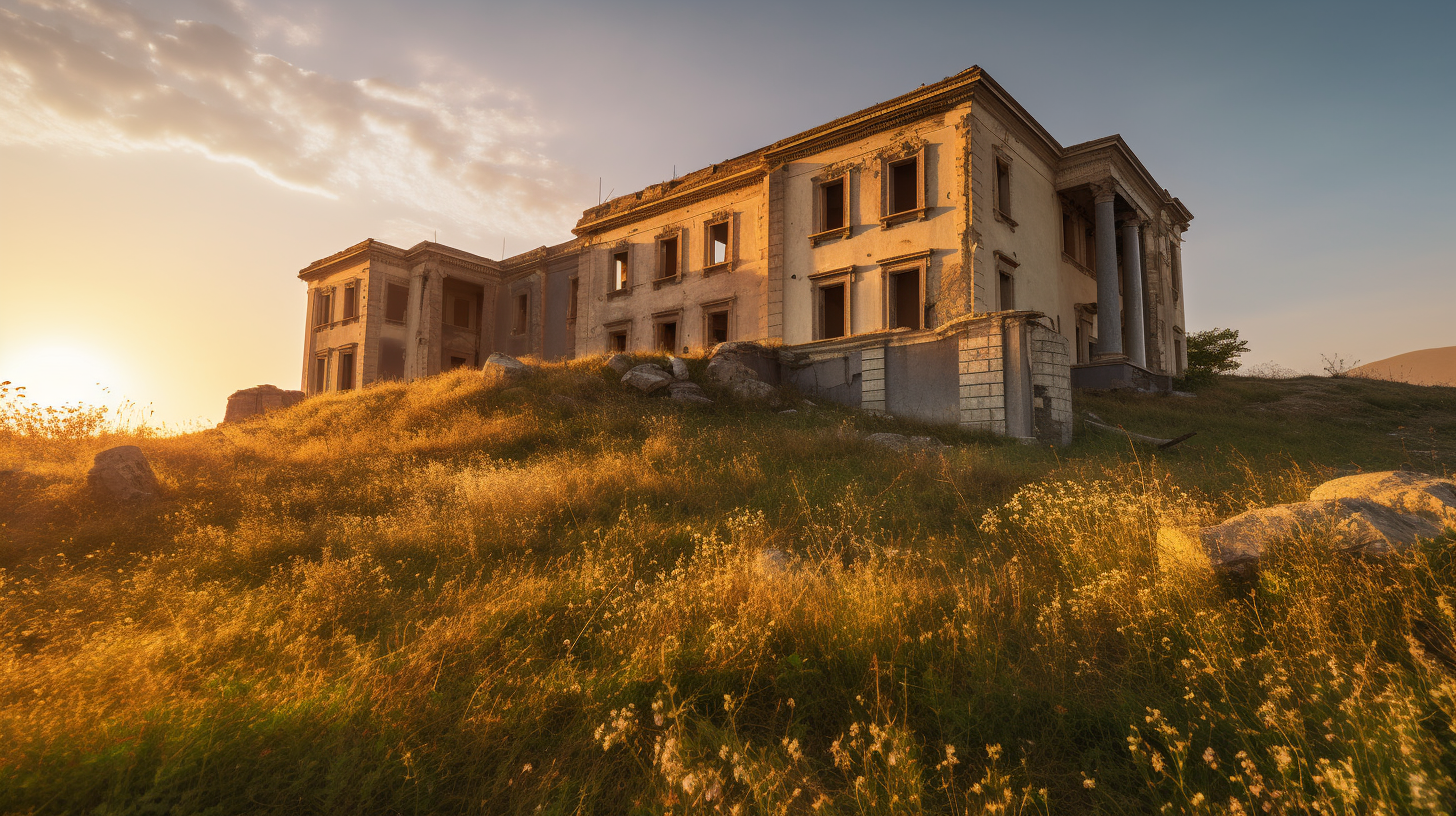A son inherits his father's abandoned manor and realizes that he has been lied to for years