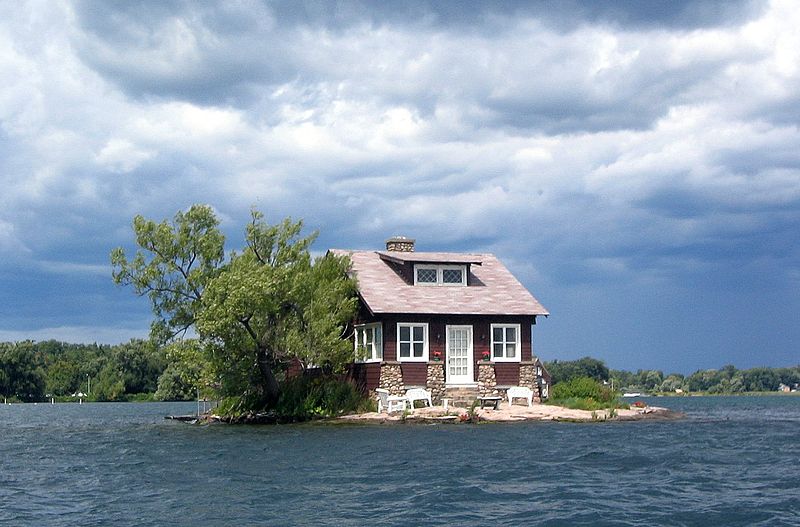 inhabited island