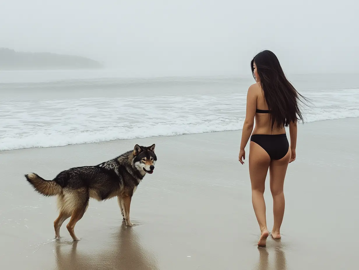 Woman Follows Wolf into the Sea After It Approaches Her on the Beach—What She Found Broke Her Heart