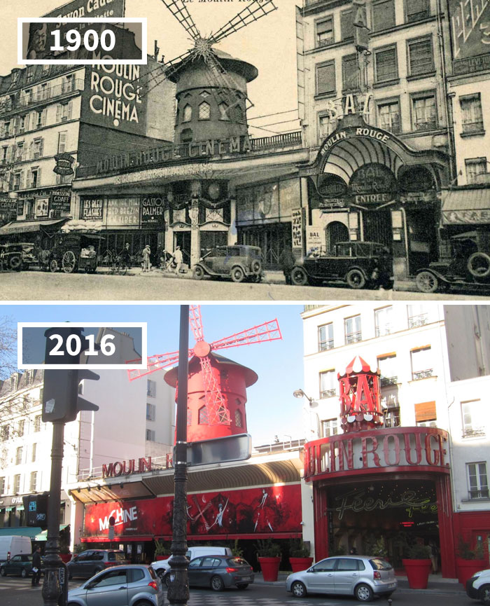 These photo's were taken 100 years apart and it's crazy how much the world has changed!